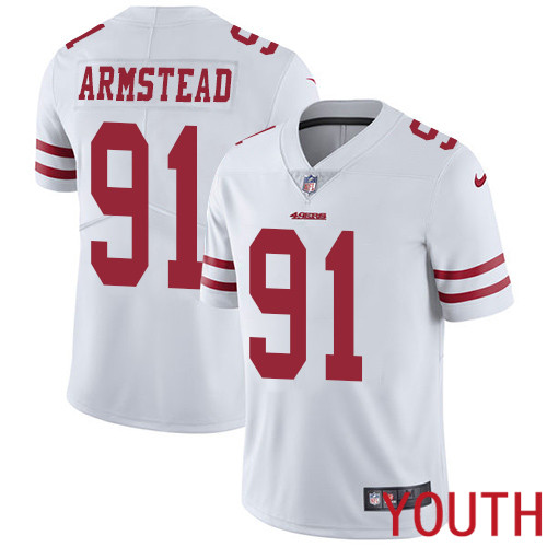 San Francisco 49ers Limited White Youth Arik Armstead Road NFL Jersey 91 Vapor Untouchable